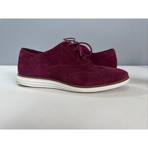Women’s Cole Haan Wingtips Maroon Waterproof G16 W05412 9B